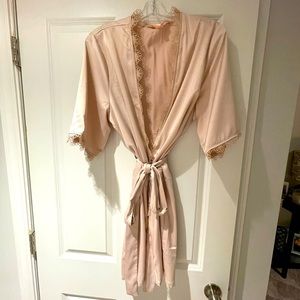 Blush silk robe